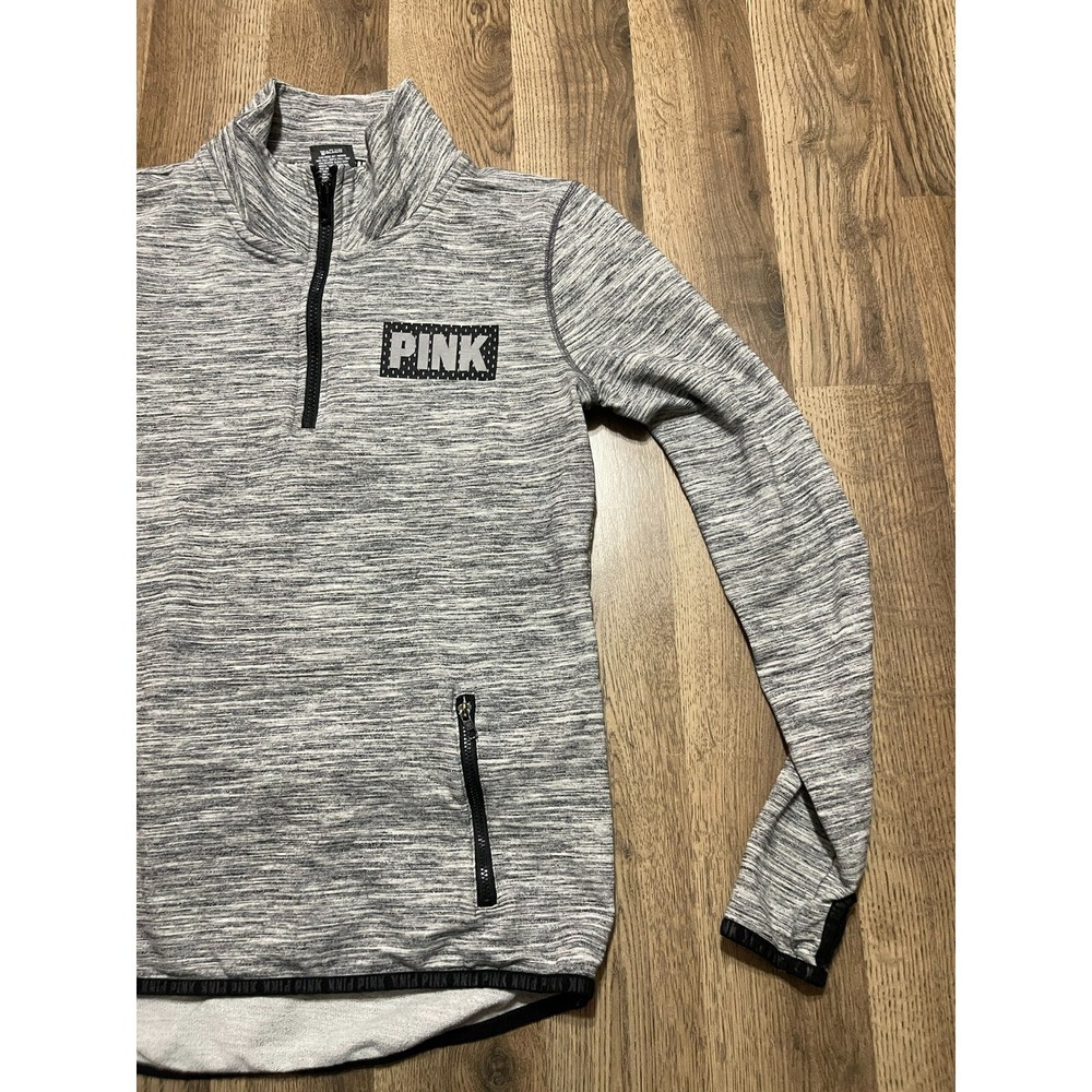 Victoria's Secret Shirt, Women's Small, Gray, Turtleneck, 1/4 Zip Up, Pullover - Picture 4 of 10
